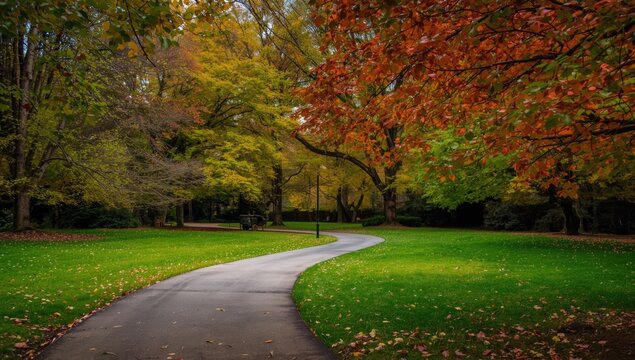 Serene walking path through natural landscape representing peaceful movement integration